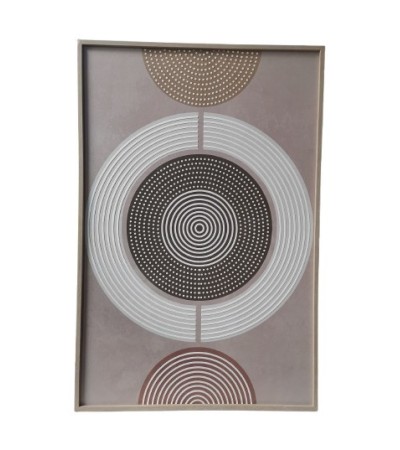 TOILE IMPRIME LIOREN MOTIFS GEOM.RELIEF 60X90CM