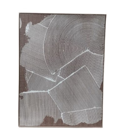 TOILE IMPRIME ABSTRAITE ORVANE EFFET MATIERE 60X80CM