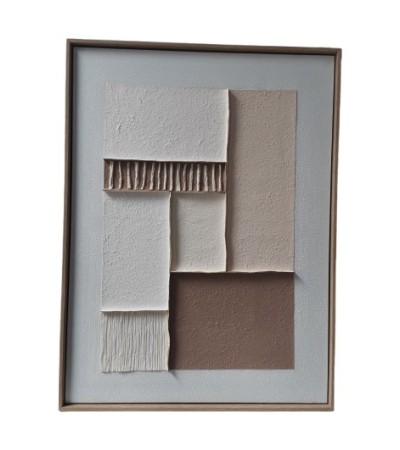 TOILE PEINTE A LA MAIN CALYROS MOTIFS RELIEF 60X80CM