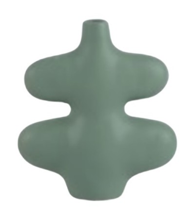 VASE CERAMIQUE FORME ORGANIQUE 19X20CM