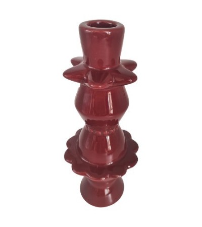 BOUGEOIR CERAMIQUE CEINTURE BOULE  H23CM