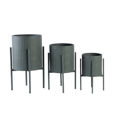 CACHE POTS SUR PIED  METAL STRUCTURE  VERT S/3