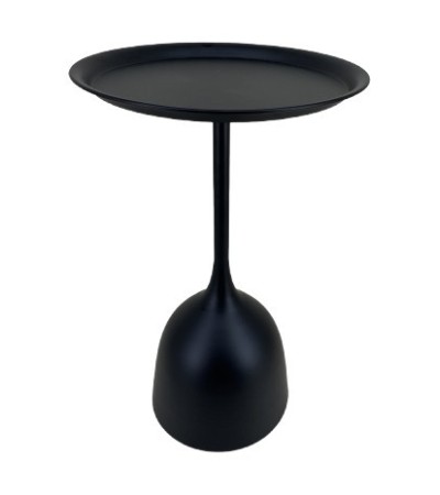 TABLE D APPOINT METAL NOIR D39 X 60 CM
