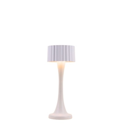 LAMPE USB TACTILE PIED ALU BLANC HT 27CM