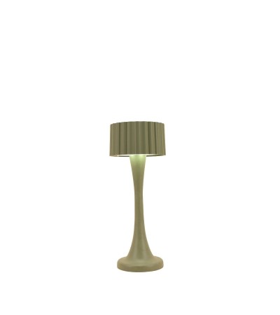 LAMPE USB TACTILE PIED ALU VERT HT27CM