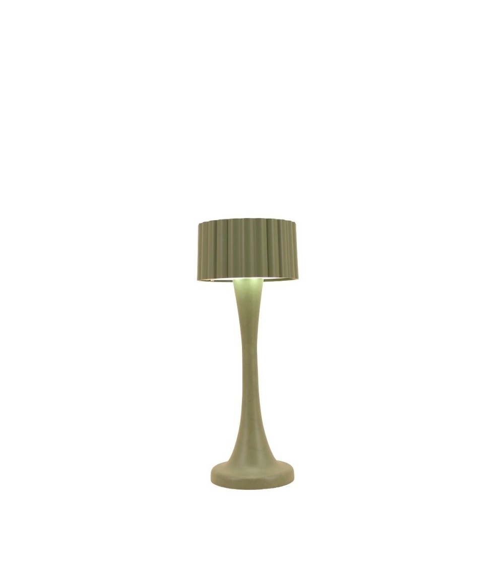 LAMPE USB TACTILE PIED ALU VERT HT27CM