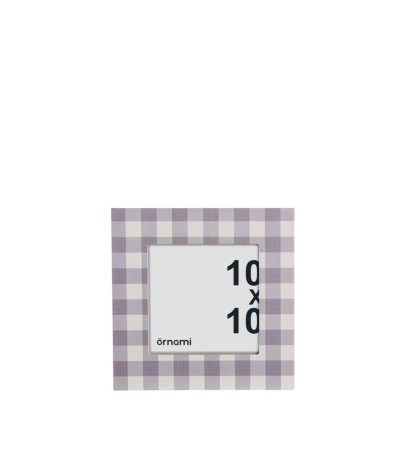 CADRE PHOTO 10X10 IMPRIME VICHY LILAS