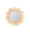 MIROIR FLEUR FIBRES NAT DIA 45 CM