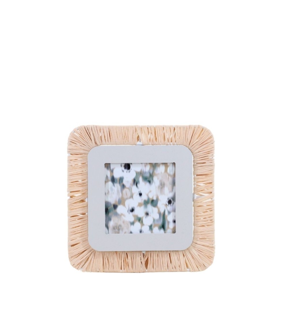 CADRE PHOTO RAPHIA 18X18CM