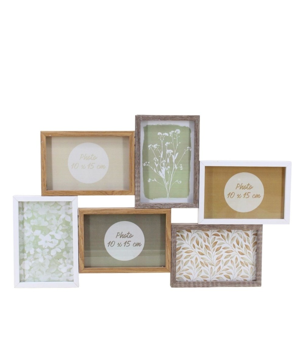 MULTIVUES MDF 6 VUES BL 49X30CM