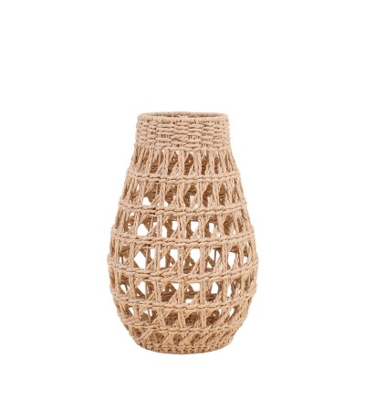 LANTERNE CORDE  PAPIER 25X25X37 CM