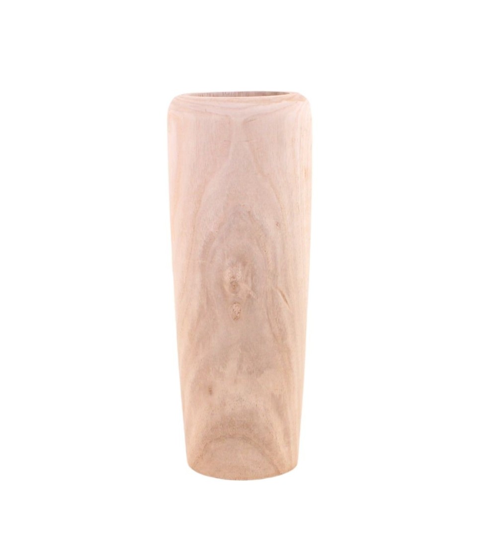 VASE XL EFFET BOIS BRUT HT 48 DIA 18 CM