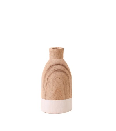 VASE BOIS PEINT 20X9CM