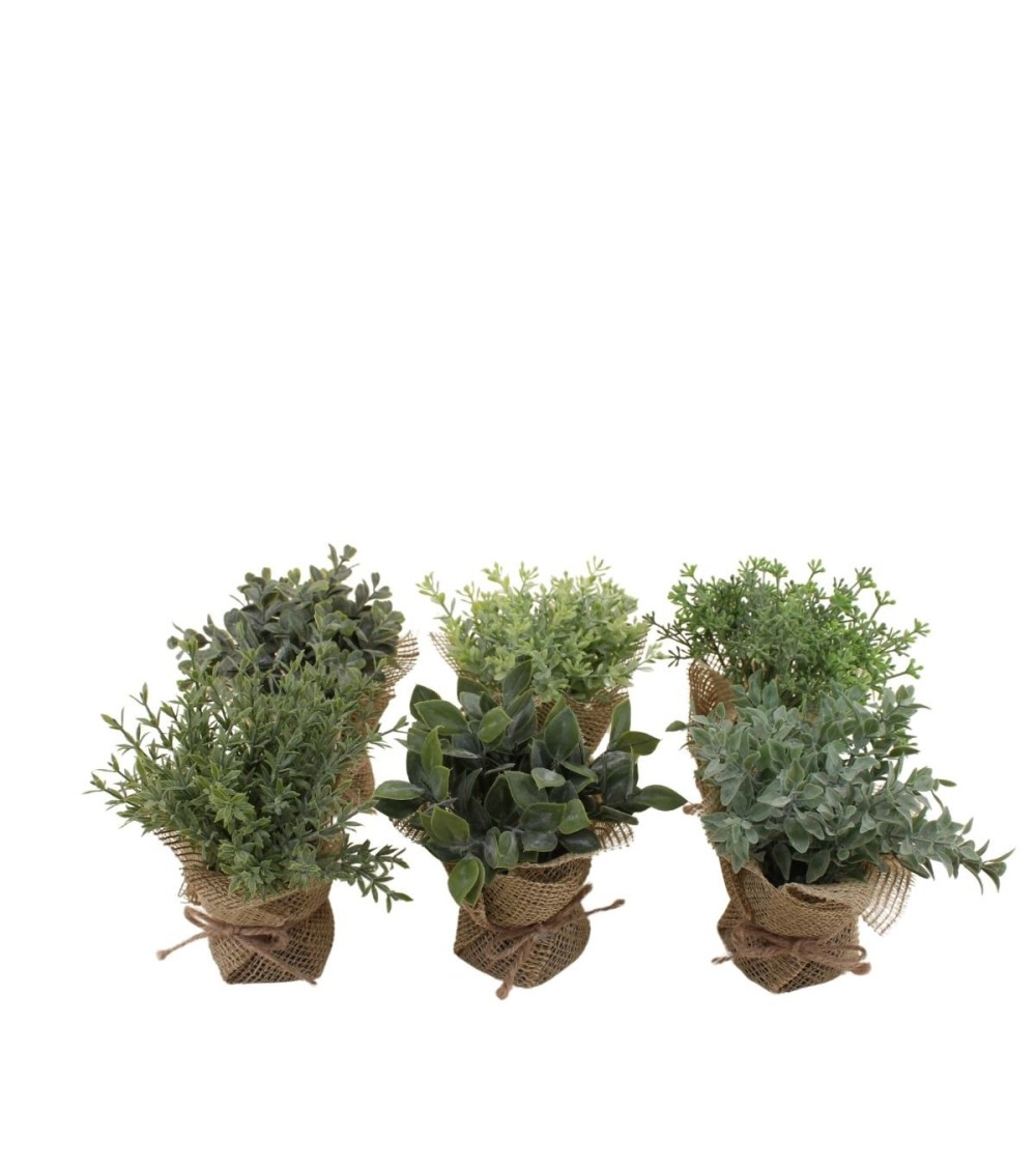 PLANTE ARTIF.POT JUTE H18CM