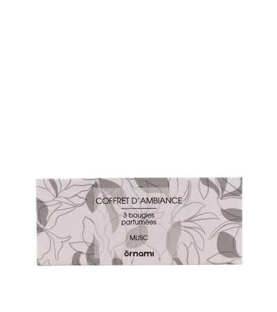 COFFRET 3 BOUGIES VOTIVES PARFUMEES MUSC