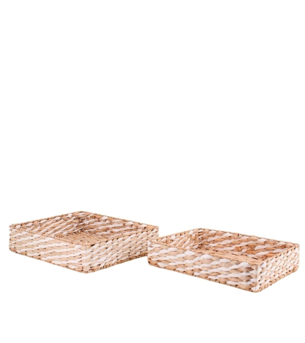 LOT 2 PLATEAUX FIBRES NAT BICOLORES