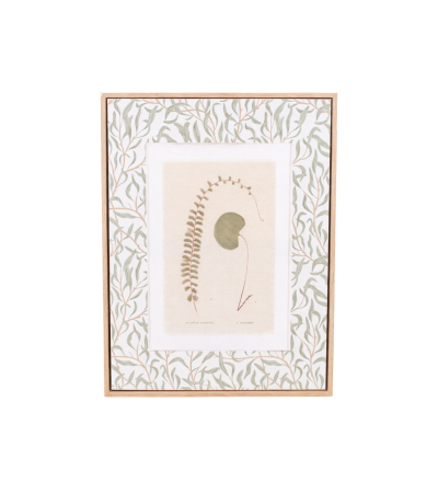 IMAGE ENCADREE ISALINE TOILE LIN IMPRIME 45X60CM