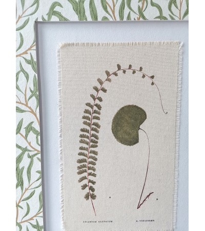 IMAGE ENCADREE ISALINE TOILE LIN IMPRIME 45X60CM