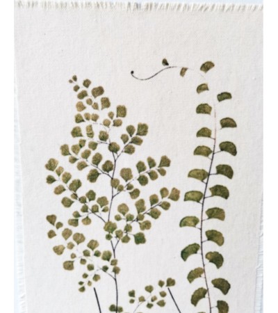 IMAGE ENCADREE ONDINE TOILE LIN IMPRIME 45X60CM