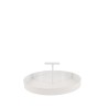 PLATEAU METAL ECRU VIDE POCHE POIGNEE CENTRALE 18CM