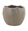 CACHE POT CERAMIQUE RELIEF & FESTONNE 13X10CM