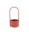CACHE POT METAL ANSE HAUTE TERRACOTA 13X30CM