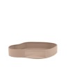 PLATEAU ORGANIQUE METAL BEIGE 27CM