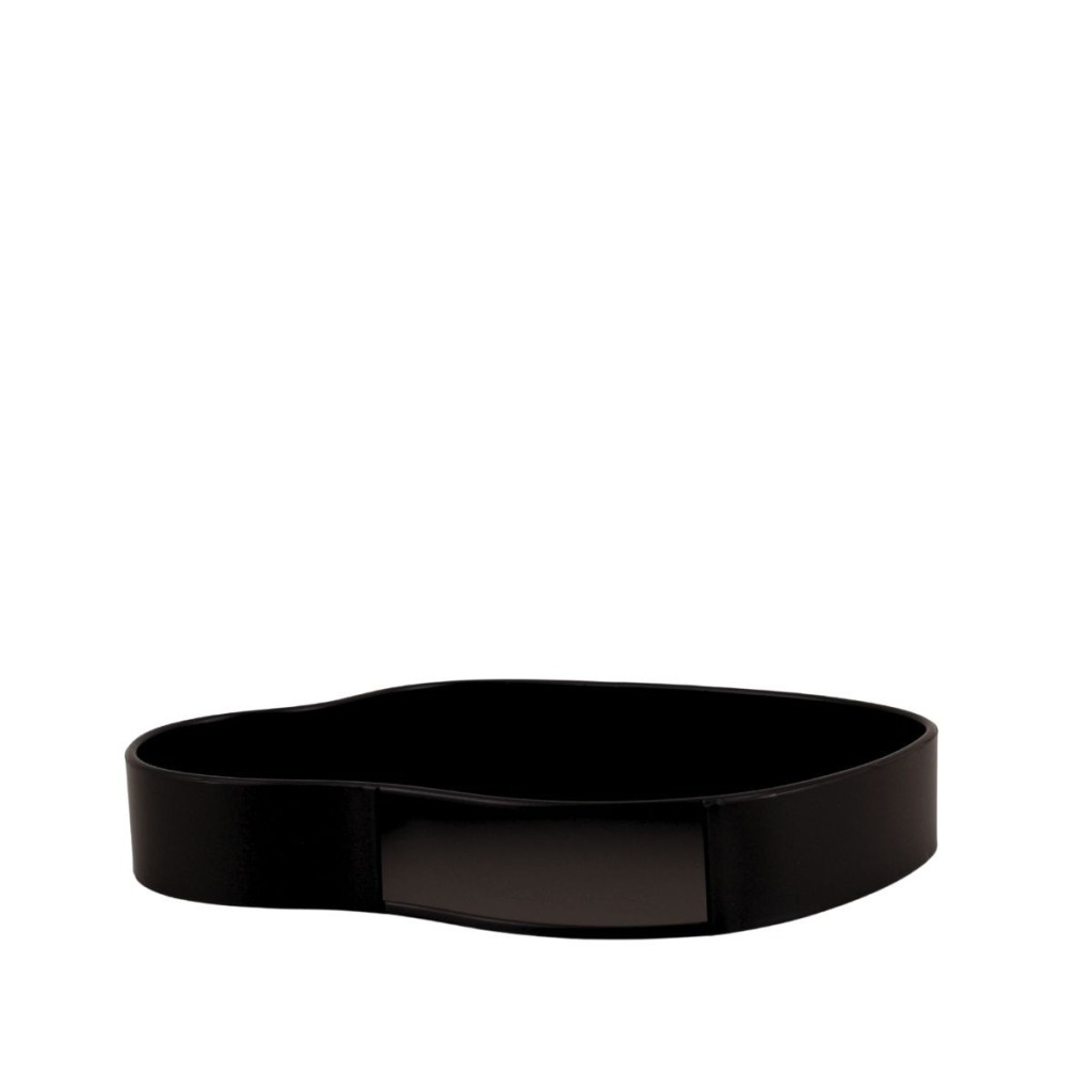 PLATEAU ORGANIQUE METAL NOIR 27CM