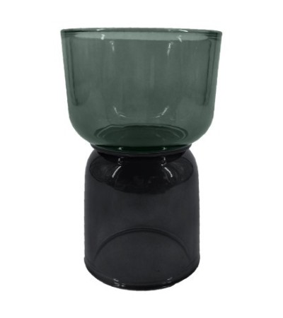 VASE/PHOTOPHORE VERRE 10X15CM