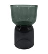 PHOTOPHORE  VERRE  VERT D10X7,5 CM