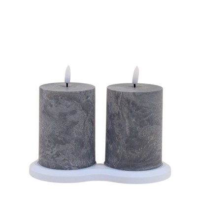 BOUGIES LED S/2+BASE CHARGE USB