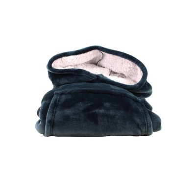 PLAID SWEATSHIRT A CAPUCHE BLEU GRIS