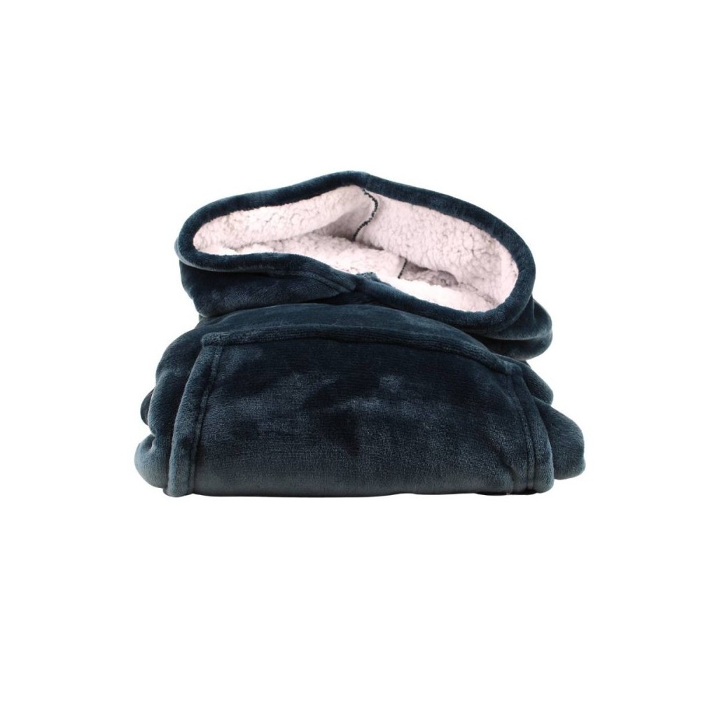 PLAID SWEATSHIRT A CAPUCHE BLEU GRIS