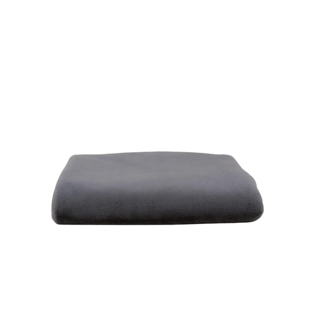 PLAID ESTEBE FAUSSE FOURRURE GRIS FONCE GM