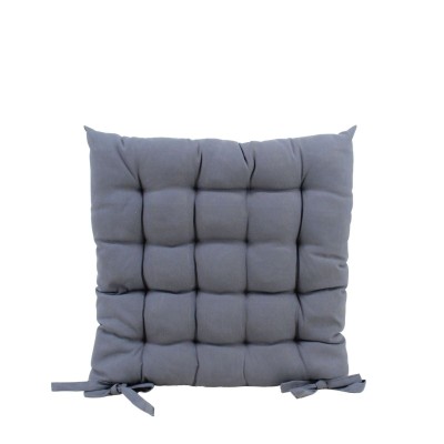 GALETTE CHAISE COTON ASS ROUGE/ GRIS 40X40CM