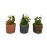 PLANTE ARTIFICIELLE SUCCULENTE POT CERAMIQUE H.13 CM