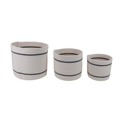 PANIERS RONDS CORDE COTON MULTICO S/3