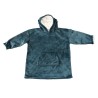 PLAID SWEATSHIRT A CAPUCHE BLEU