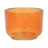 PHOTOPHORE VERRE ORANGE  D10X7,5CM