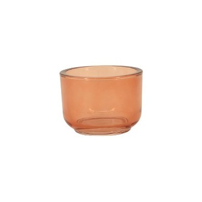 PHOTOPHORE VERRE AMBRE D10X7,5CM