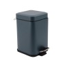 POUBELLE CARREE  METAL  BLEU