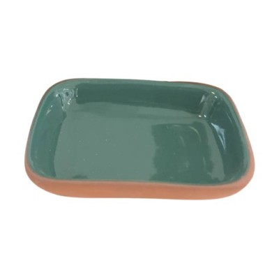 PORTE SAVON CERAMIQUE VERT & TERRACOTTA