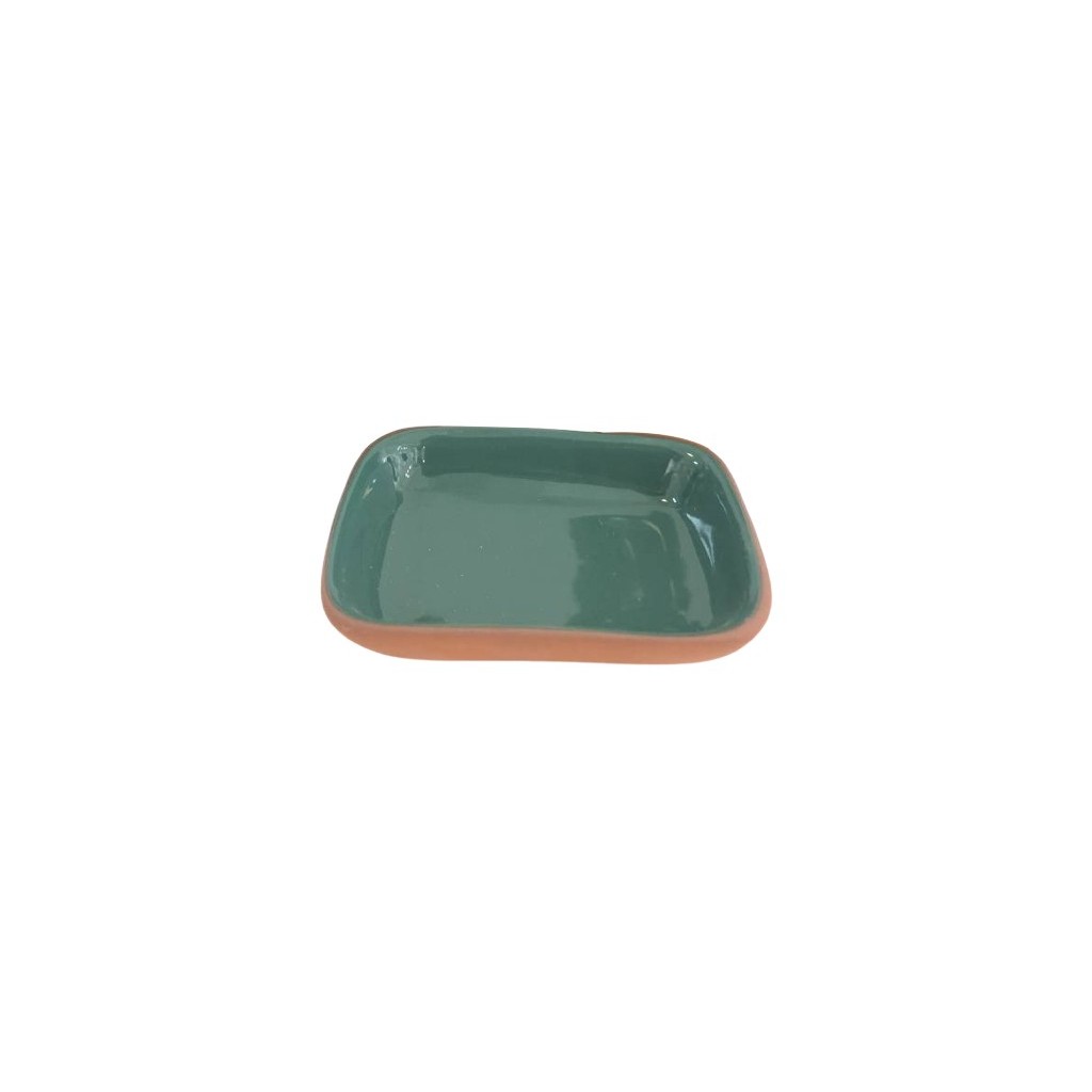 PORTE SAVON CERAMIQUE VERT & TERRACOTTA