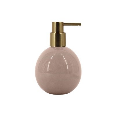DISTRIBUTEUR SAVON CERAMIQUE  ROSE EFFET CRACKELE