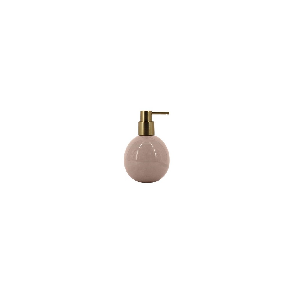DISTRIBUTEUR SAVON CERAMIQUE  ROSE EFFET CRACKELE