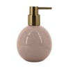 DISTRIBUTEUR SAVON CERAMIQUE  ROSE EFFET CRACKELE