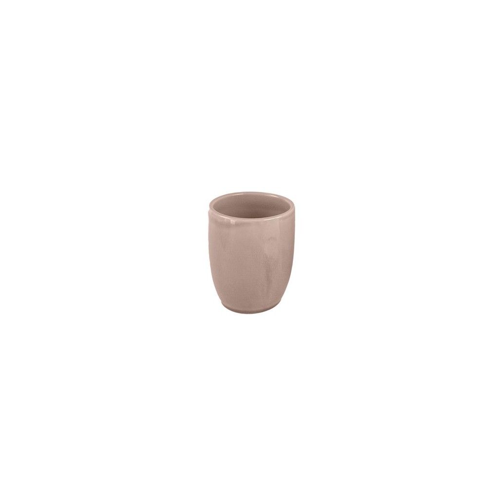 GOBELET CERAMIQUE  ROSE EFFET CRACKLE