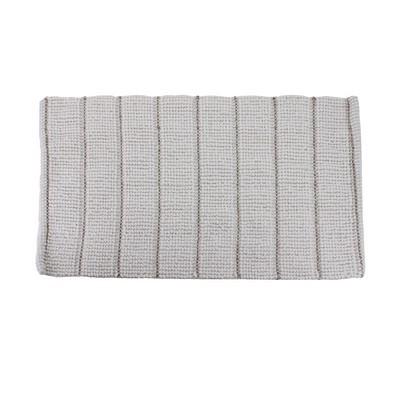 TAPIS BAIN  COTON POLYESTER  IVOIRE 50X80CM