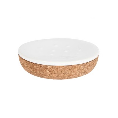 PORTE SAVON CERAMIQUE &  LIEGE