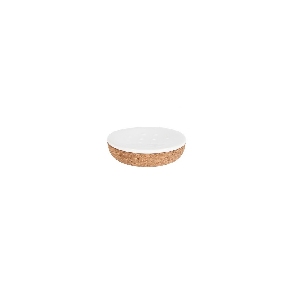 PORTE SAVON CERAMIQUE &  LIEGE
